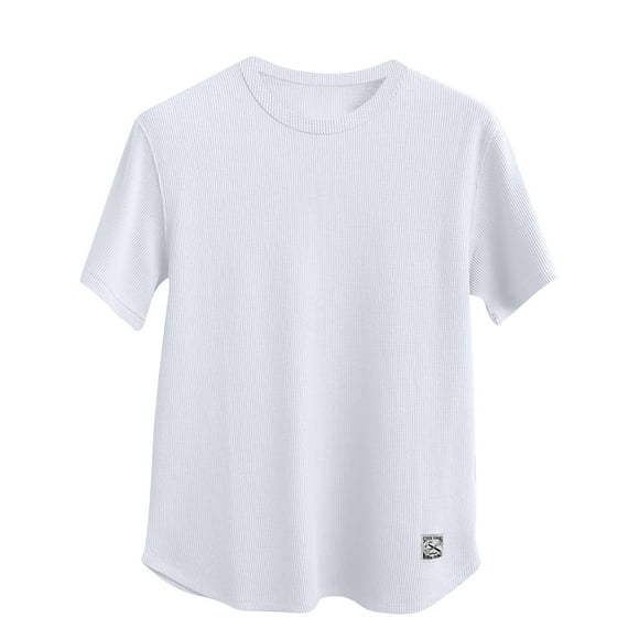 eilrgd Tshirt for Men, Plain T Shirts Mens Short Sleeve T Shirts Cotton Men's Cotton Henley T-Shirt Sleeve Plain T Shirts Mens 100% Cotton T Shirts White Beach Shirt Men