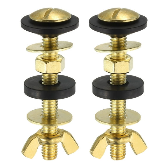 2Pack Toilet Tank Screws Kit, Carbon Steel Bolts for Toilet Repair and Mounting