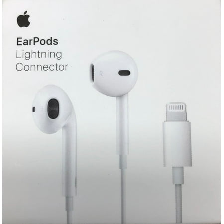 Apple Ear-Pods In-Ear Earbuds with Remote, Mic and Lightning Connector Earbud Headphones iPhone iOS, White (Open Box - Like