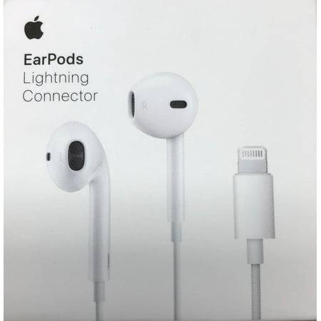 Apple Ear-Pods In-Ear Earbuds with Remote, Mic and Lightning Connector Earbud Headphones iPhone iOS, White (Open Box - Like (Best Lightning Earbuds For Iphone 7)