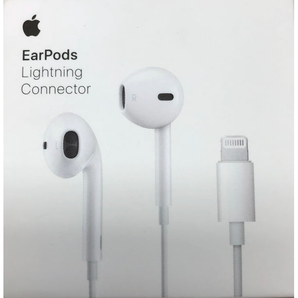 Apple Ear Pods In Ear Earbuds With Remote Mic And Lightning Connector Earbud Headphones White New Open Box Walmart Com Walmart Com