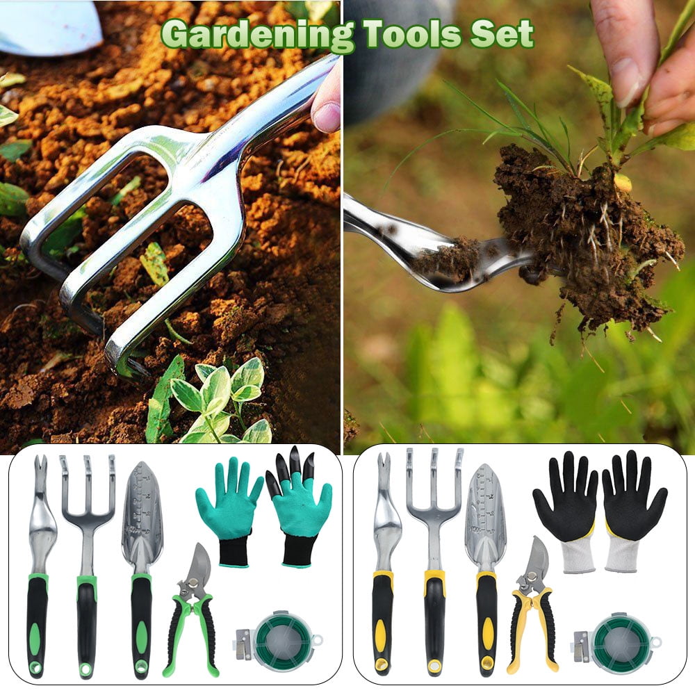 6PCS Garden Hand Tool Set Home Gardening Trowel Digging Plant Weeding Tools Kit 