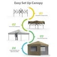 thumbnail image 4 of 10x10FT Pop Up Canopy Tent, Folding Tent Shelter with 4 Removable Sidewalls, Outdoor Canopy, Height Adjustable Shelter Gazebos, 4 of 6