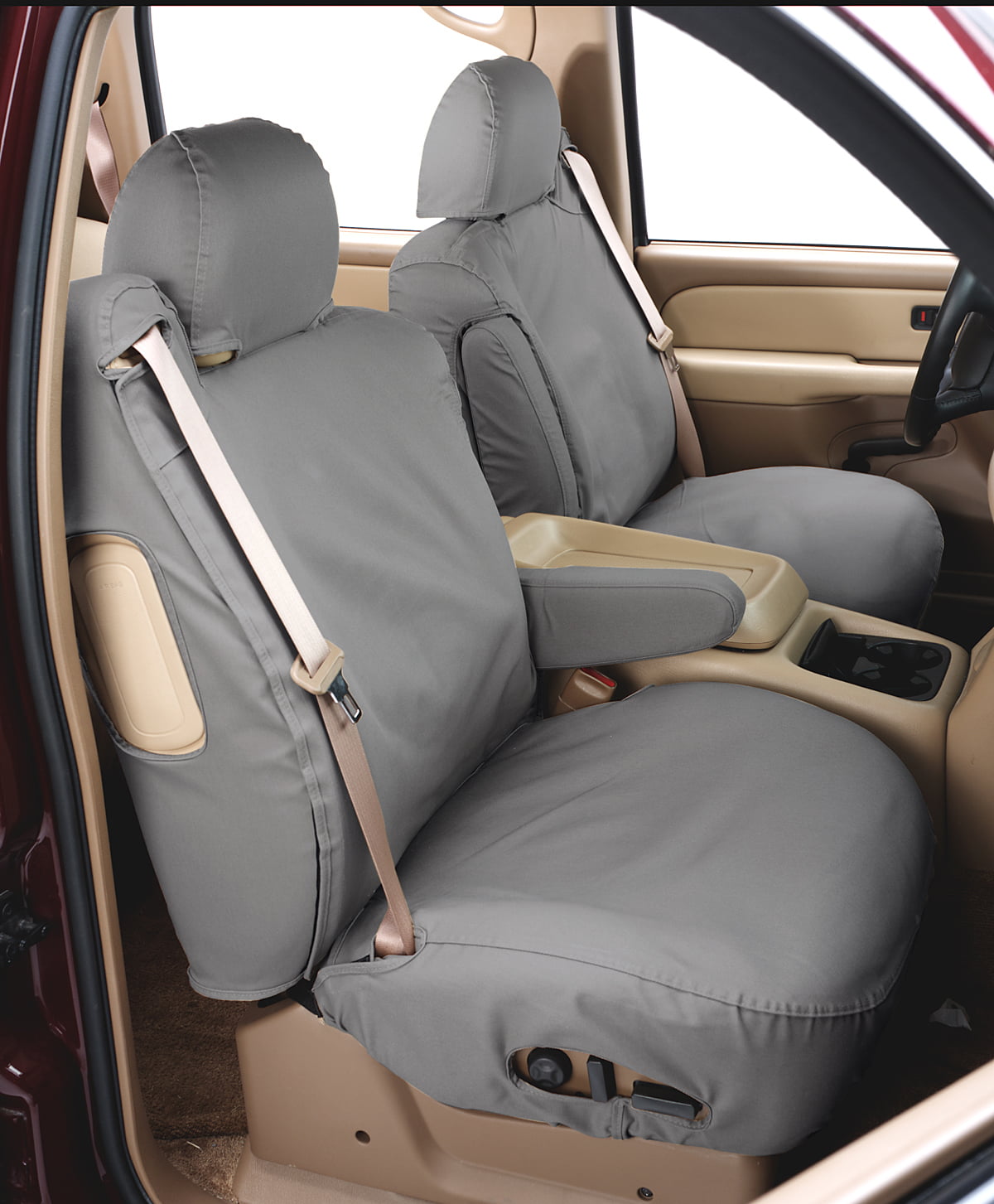 Grey Covercraft Custom-Fit Rear-Second Seat Bench SeatSaver Seat Covers Polycotton Fabric 