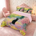 thumbnail image 3 of Manfei Kawaii Cat Full Size Comforter Sets 3-Piece,Spring Garden Bedding Comforter Set,1 Comforter and 2 Pillowcases,Reversible, 3 of 6