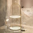 thumbnail image 1 of Perfume Rack Makeup Jewelry Display Shelf Creams Tray White bedroom accessories room gold 2 Tier, 1 of 9