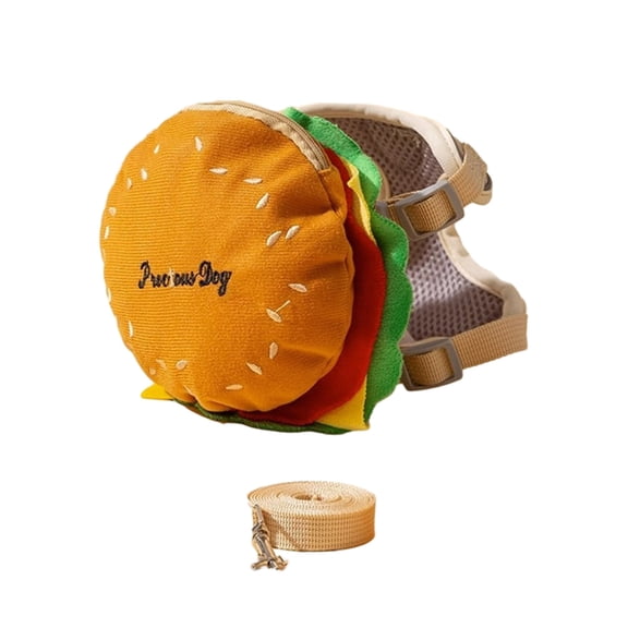 CIYISON Dog Self-Carrier Backpack Leash Travel Camping Hiking Dog Hamburger Shape Bag