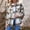 Beige, variant on Women's Plaid Shacket Long Sleeve Button Down Shirt Jacket with Pockets - Casual Oversized Wool Blend Coat for Fall Winter, Work, Business, Travel, Outdoor, Party, Dates, Formal