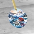 thumbnail image 3 of Moraine Lake Banff National Park Alberta Canada Santa Sleigh Art Travel Memory Souvenir Landmark Vacation Keepsake Ceramic Christmas Ornament Xmas Holiday Tree Gift, 3 of 3