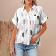thumbnail image 4 of Mefallenssiah Nouveau Haut de Chemise Large Grande Taille Imprimé pour Femmes, 4 of 7