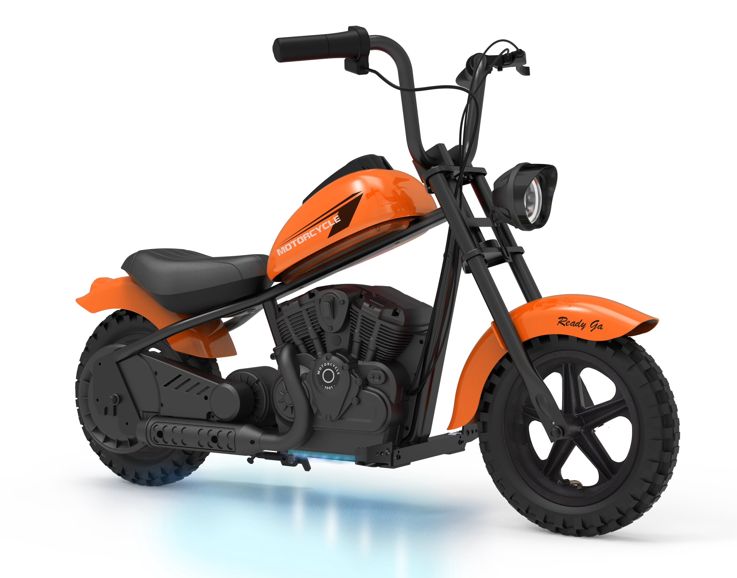 Historyli Electric Motorcycle, 24V, 250W Electric Dirt Bike, with LED Light, Leather Seat, Orange