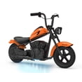thumbnail image 7 of Historyli Electric Motorcycle, 24V, 250W Electric Dirt Bike, with LED Light, Leather Seat, Orange, 7 of 7