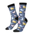 thumbnail image 1 of Balery Cute Baby Animals Calcetas Largas con Estampado para Hombre y Mujer – Suaves y Transpirables, Talla Única (US 5-11), 1 of 6