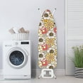 thumbnail image 4 of HELLHERO Flowers Ironing Board Cover, 15x54 Inch Standard Ironing Board Cover with Elastic Edge and Hook and Loop Fasteners Scorch and Stain Resistant Cotton Ironing Cover, 4 of 6