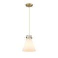 thumbnail image 4 of Innovations Lighting  Newton Cone - 1 Light 8" Cord Hung Pendant Polished Nickel/Plated Smoke, 4 of 5