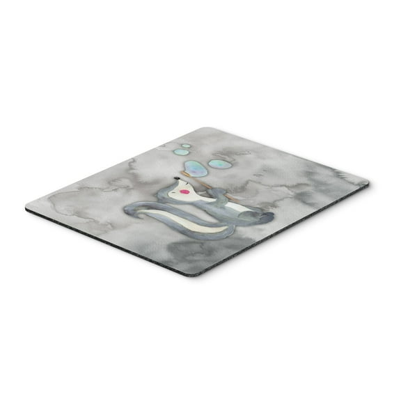 Skunk and Bubbles Watercolor Mouse Pad Hot Pad or Trivet