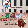 thumbnail image 3 of Decoración navideña de mesa, creativo tren de madera de cuatro secciones., 3 of 5