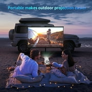 LOOKFUN Mini Projector with Wifi 6 and Bluetooth, 4K 1080P Support Portable Projector 180° Rotatable 130 Screen Movie Projector Auto Keystone Compatible for Laptop, PC, Smartphone (White)