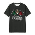 thumbnail image 2 of IWRICH Plus Size Christmas Tree Tshirt for Women Merry Christmas Graphic Tee Merry and Bright Short Sleeve Tops Dark Gray XL, 2 of 3