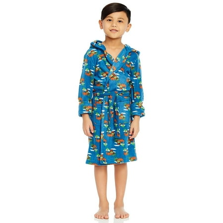 Leveret Fleece Hooded Robe Dinosaur Boy 8 Years