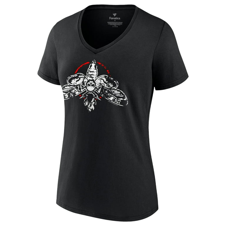 Women's Fanatics Branded Black Bray Wyatt Moth V-Neck T-shirt 