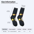 thumbnail image 4 of Four Seasons Universal Socks (2 Pairs) - Playful Mixed Color Design with Tennis Rackets & Yellow Balls Unisex Trendy Athletic Socks for Comfort & Style, 4 of 5