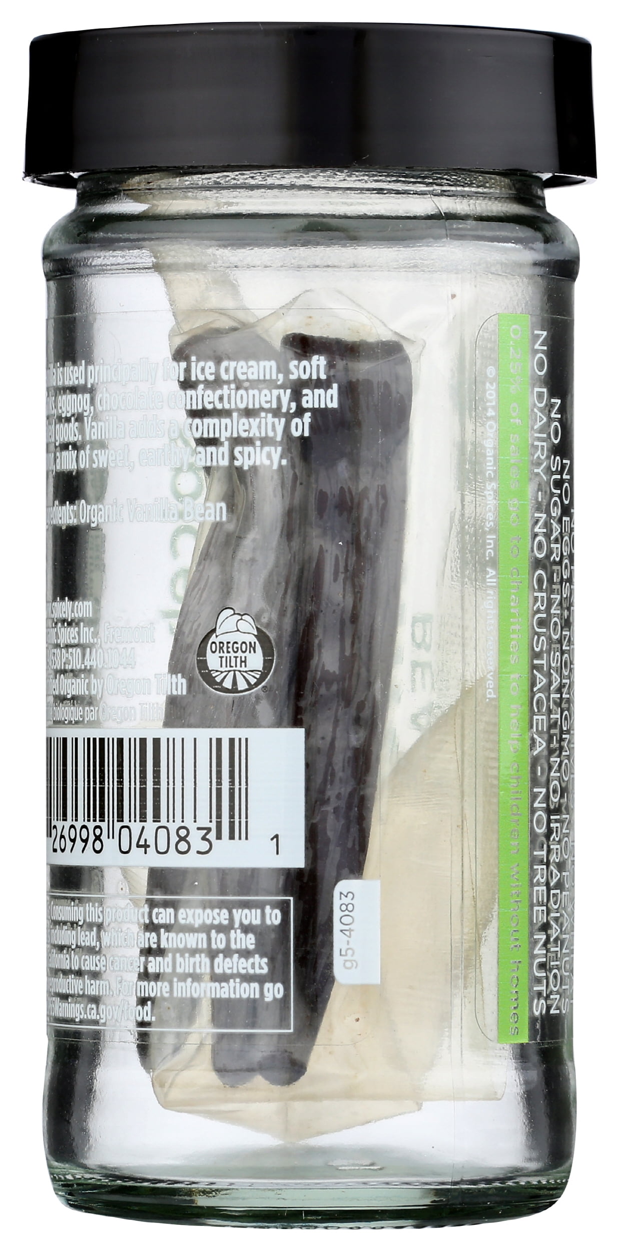 (Pack of 3), Spicely Organics Organic Vanilla Bean, 2 pc