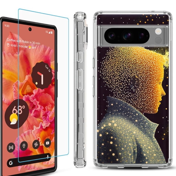OneToughShield ® Compatible with Google Pixel 8 Pro, Shockproof Phone Case, with Tempered Glass Screen Protector - Little Prince