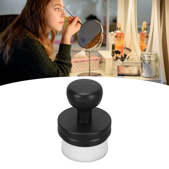 Liquid Foundation Brush, Strong Grasping Power Comfortable Grip Soft Brush Hair Flat Top Liquid Powder Foundation Brush ABS Handle  for Daily Use