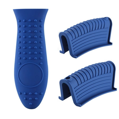 

3pcs Pot Sleeve Frying Pan Hot Handle Holder Soft Silicone Home Kitchen