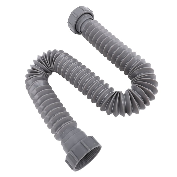 Single Kitchen Sink P Trap Pipe Kit, Space Saving Univerasal Expandable Flexible P Trap Pipe Kit Engineering Plastic with Seal Circle for Maintenance