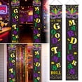 thumbnail image 2 of Mardi Gras Decorations Banner a Set of 2, 12" x 71" New Orleans Party Door Porch Sign Banner for Home Yard Lawn Front Door Decor, Mardi Gras Parties Decoration Indoor Outdoor, 2 of 7