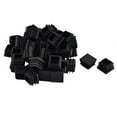 thumbnail image 1 of Unique Bargains Table Chair Legs Plastic Square Tube Pipe Insert Cap Cover Black 22 x 22mm 50pcs, 1 of 1