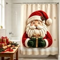 thumbnail image 5 of Christmas Shower Curtain Santa Polyester Blends Mildew Resistant Shower Curtains Waterproof for Christmas Bathroom Decor by MPOISVA, 5 of 7