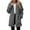 Grey, variant on Womens Fuzzy Fleece Jacket Sherpa Lined Zip Up Hoodie Coat with Pockets (Dark Blue S)