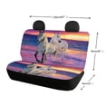 thumbnail image 4 of Uourmeti Car Back Seat Covers for Auto Interior Automotive, Running Horses 2 Pack Car Rear Seat Protectors Protects Against Dog Hair Easy to Install, 4 of 4