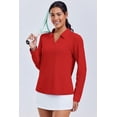 thumbnail image 4 of Pinspark Workout Tops for Women Long Sleeve UPF 50+ Sun Shirts Lightweight Running Hiking Athletic Top Quick Dry Golf Polo, 4 of 6