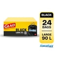 thumbnail image 1 of Glad Black Garbage Bags - Large 90 Litres - ForceFlex,, 1 of 5