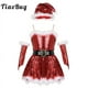 thumbnail image 2 of Disfraz de Navidad para niños, sin mangas, con lentejuelas, vestido de tutú de ballet, patinaje artístico, gimnasia, mallas, jazz, ropa de baile latino, 2 of 5