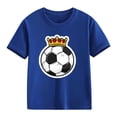 thumbnail image 4 of SGFCWSX Teens T Shirts Crew Neck Short Sleeve Soccer Print Casual Sports Tees for Boys Blue Size 12-13, 4 of 7