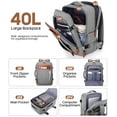 thumbnail image 5 of UKEIN Travel Backpack for Men & Women Carry On Backpack Flight Approved 40L Waterproof Anti-Theft Personal Item Backpack with Packing Cubes and Shoe Pocket, 5 of 7