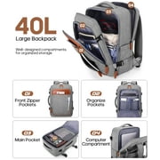 UKEIN Travel Backpack for Men & Women Carry On Backpack Flight Approved 40L Waterproof Anti-Theft Personal Item Backpack with Packing Cubes and Shoe Pocket