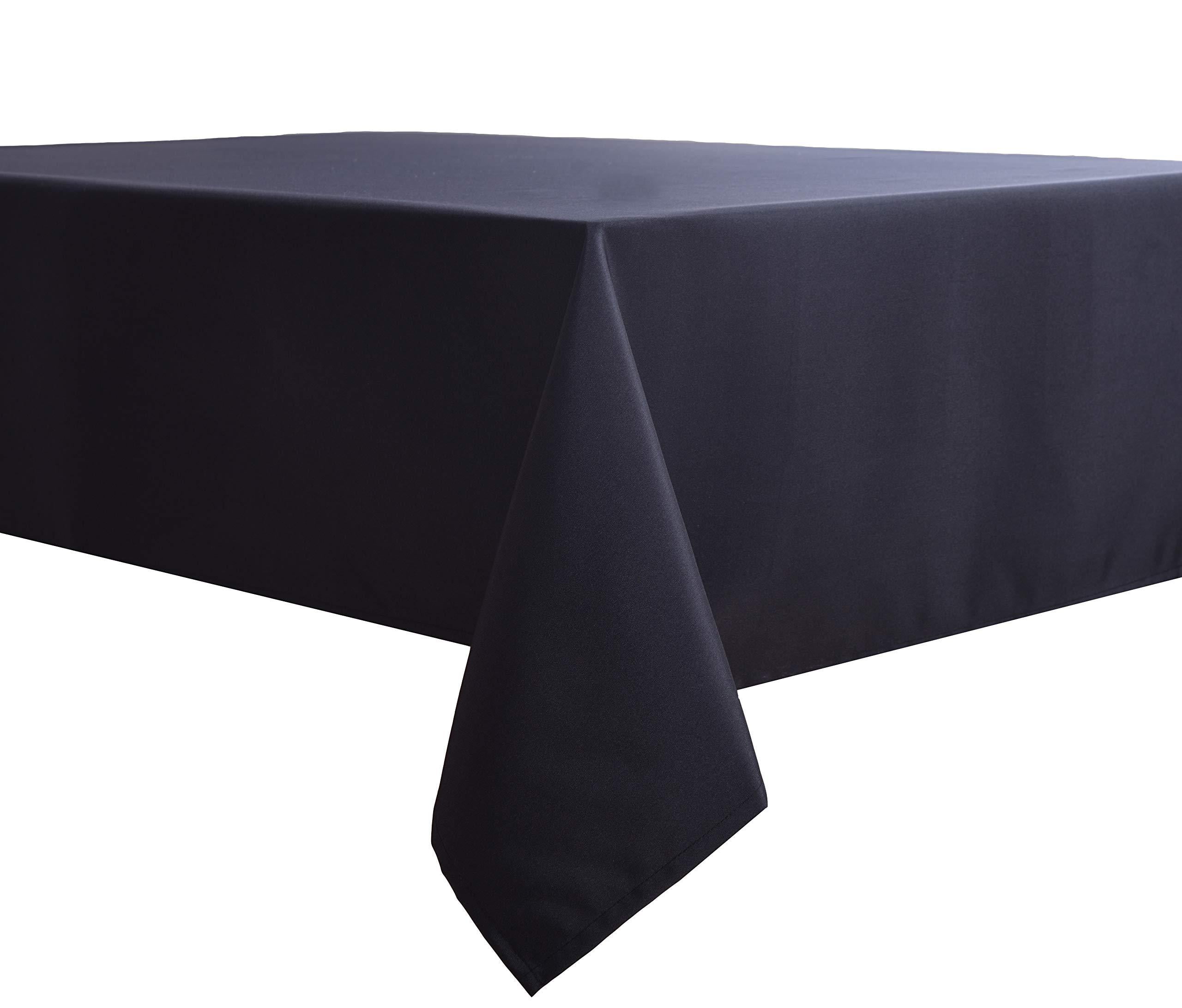 Biscaynebay Fabric Tablecloths 52 X 70 Inches Rectangular, Black Water