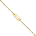 thumbnail image 2 of 14K Yellow Gold 14Ky Oval Figaro Id Bracelet (8 X 10.5) Made In United States lid87-8, 2 of 5