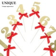 thumbnail image 3 of unbranded 10Ud Decoraciones Para Pasteles Con Números Dorados Y Moños Para Eventos, 3 of 7