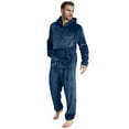 thumbnail image 7 of Fewfanhot Sweatsuits for Men Pajamas Set Warm & Soft Fleece Pj's Sets for Men with Fluffy Hoodie Loungewear with Pockets, 7 of 7