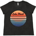 thumbnail image 3 of Inktastic Lake Placid Retro Sunset Women's Plus Size T-Shirt, 3 of 5