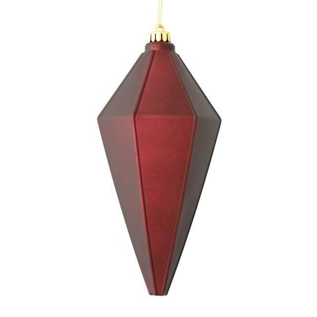 Vickerman M183019M 7 in. Wine Matte Lantern Christmas Ornament 4 per Bag