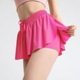 thumbnail image 2 of Shorts Athlétiques Décontractés pour Femmes Haute Élasticité et Doux pour Vélo Cyclisme Randonnée L Rose Fluorescent, 2 of 2