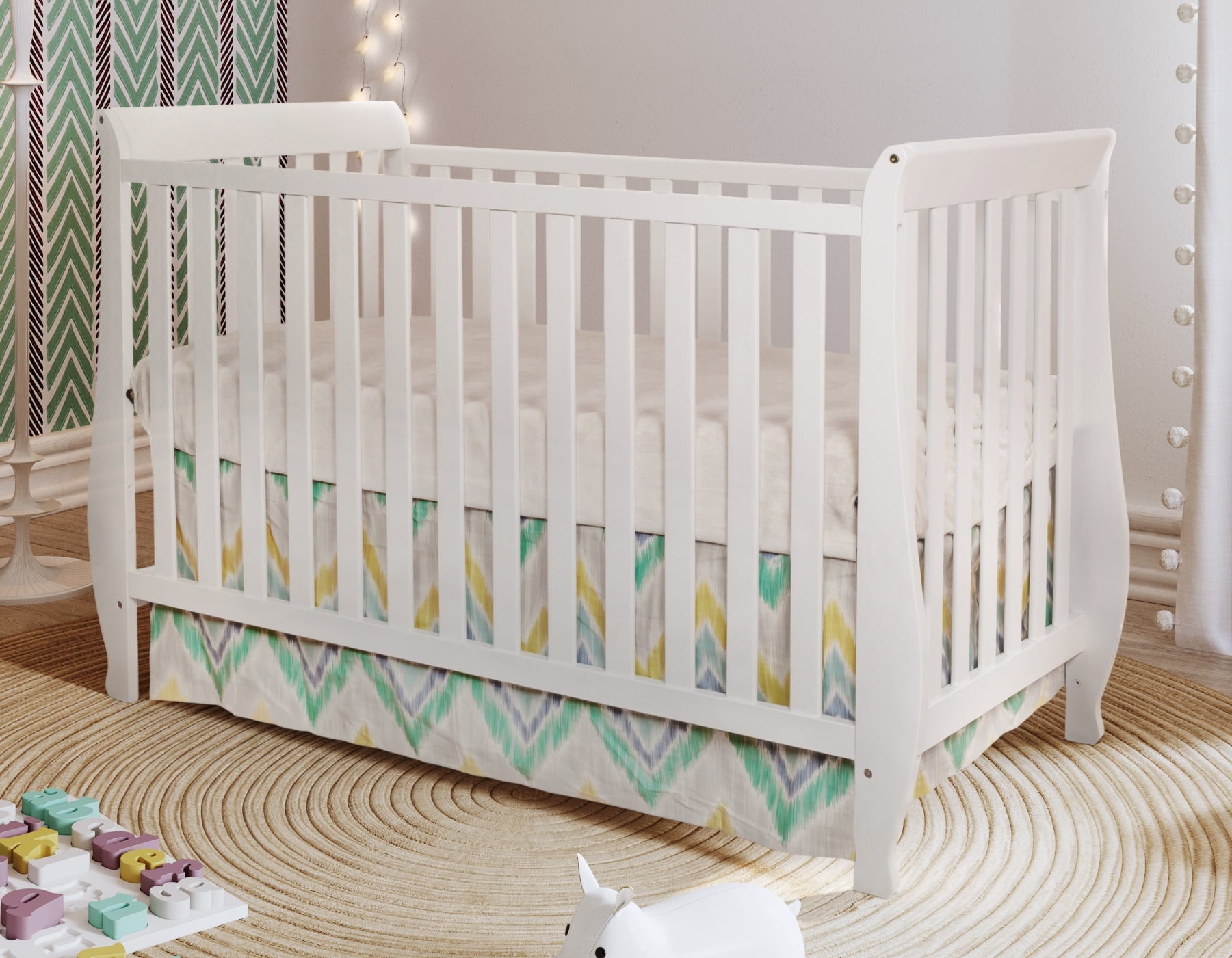 Athena naomi 4 in 1 crib store with toddler rail